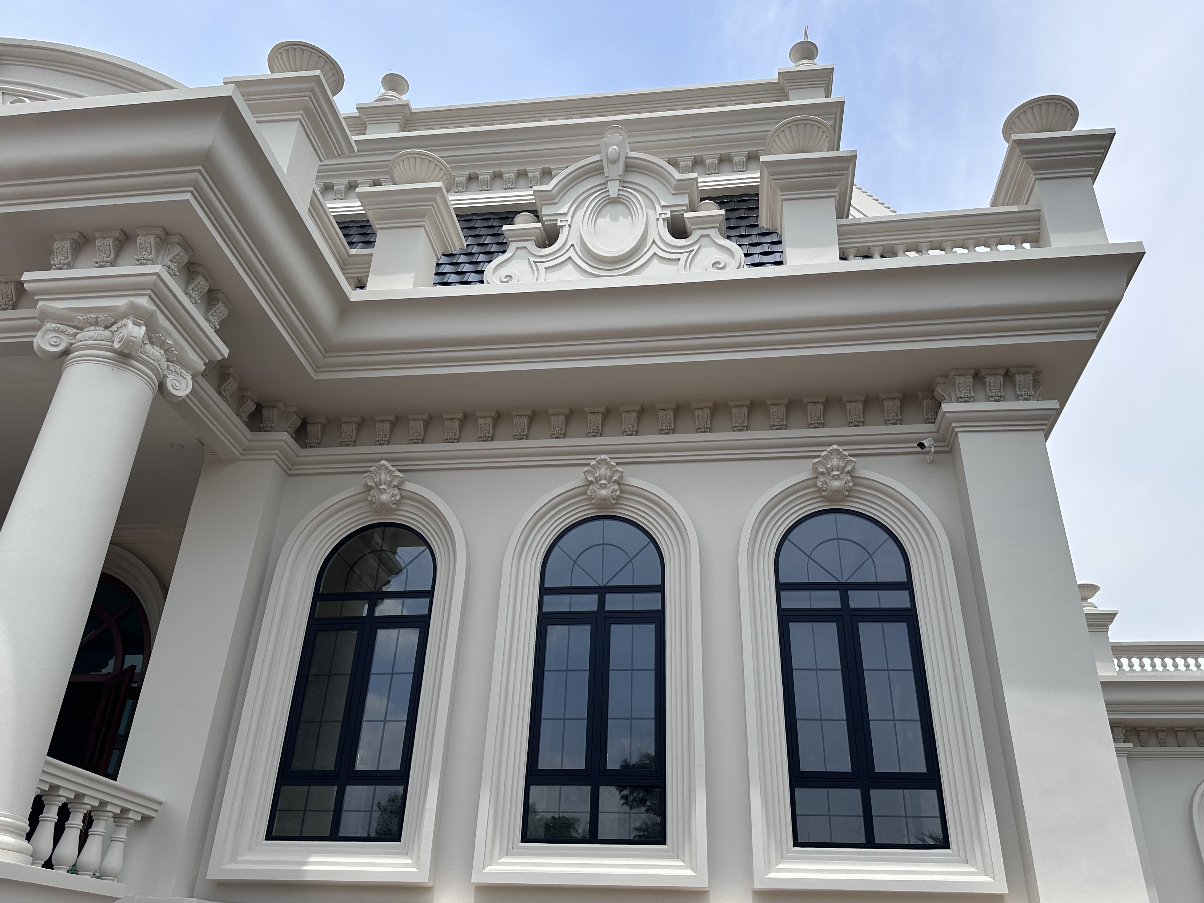 Laos arched window detail