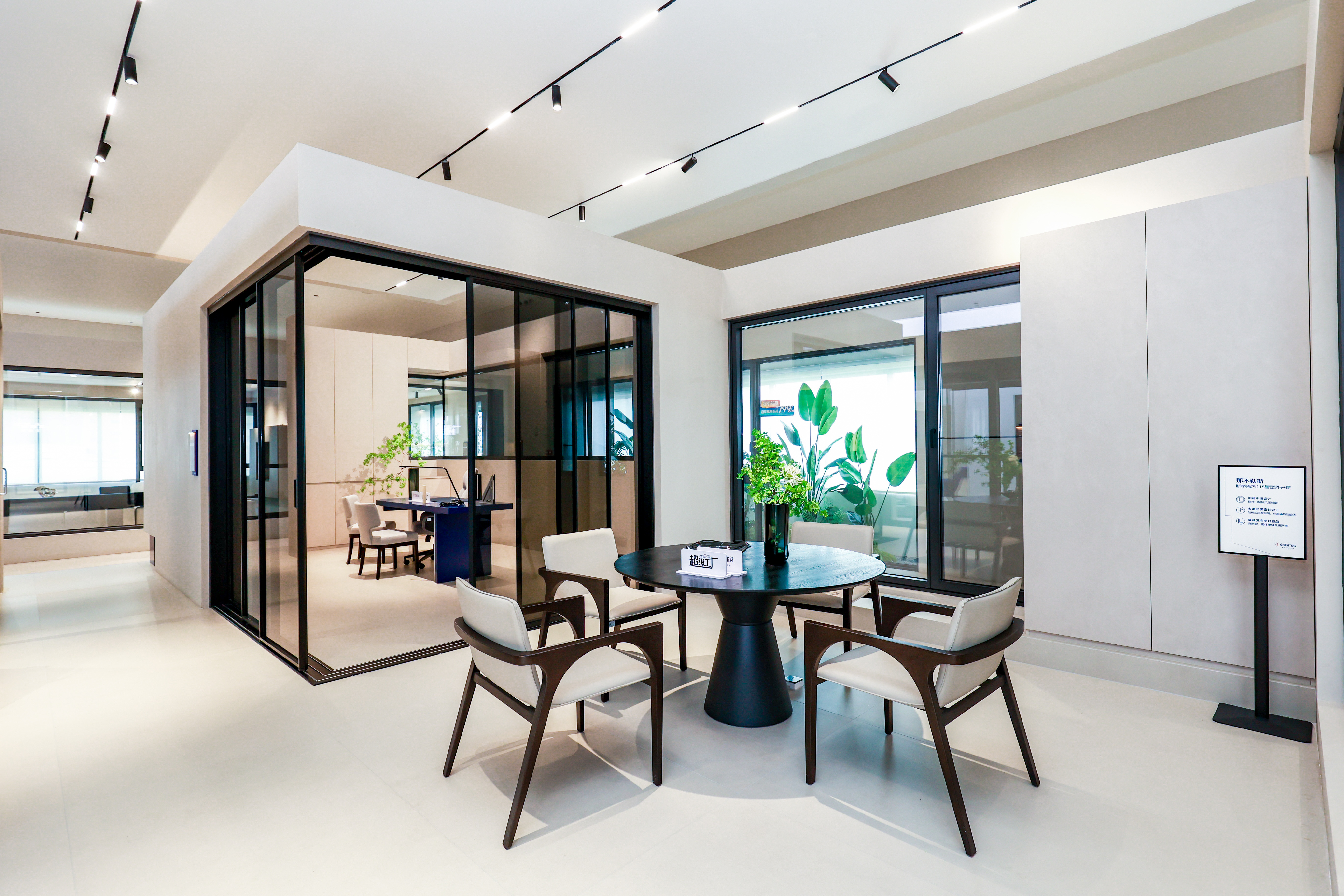 Interior glass door system