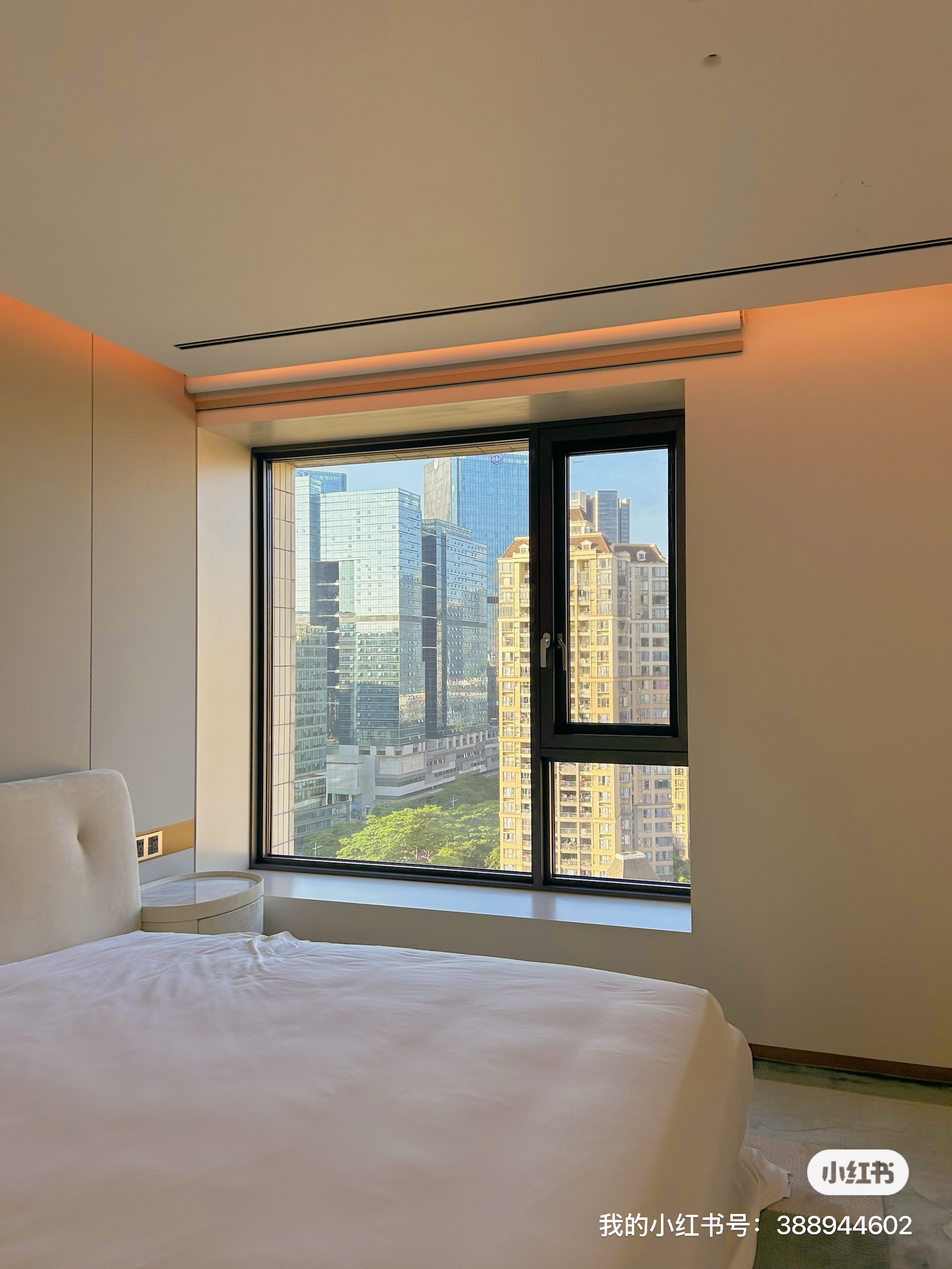 High-rise city view window