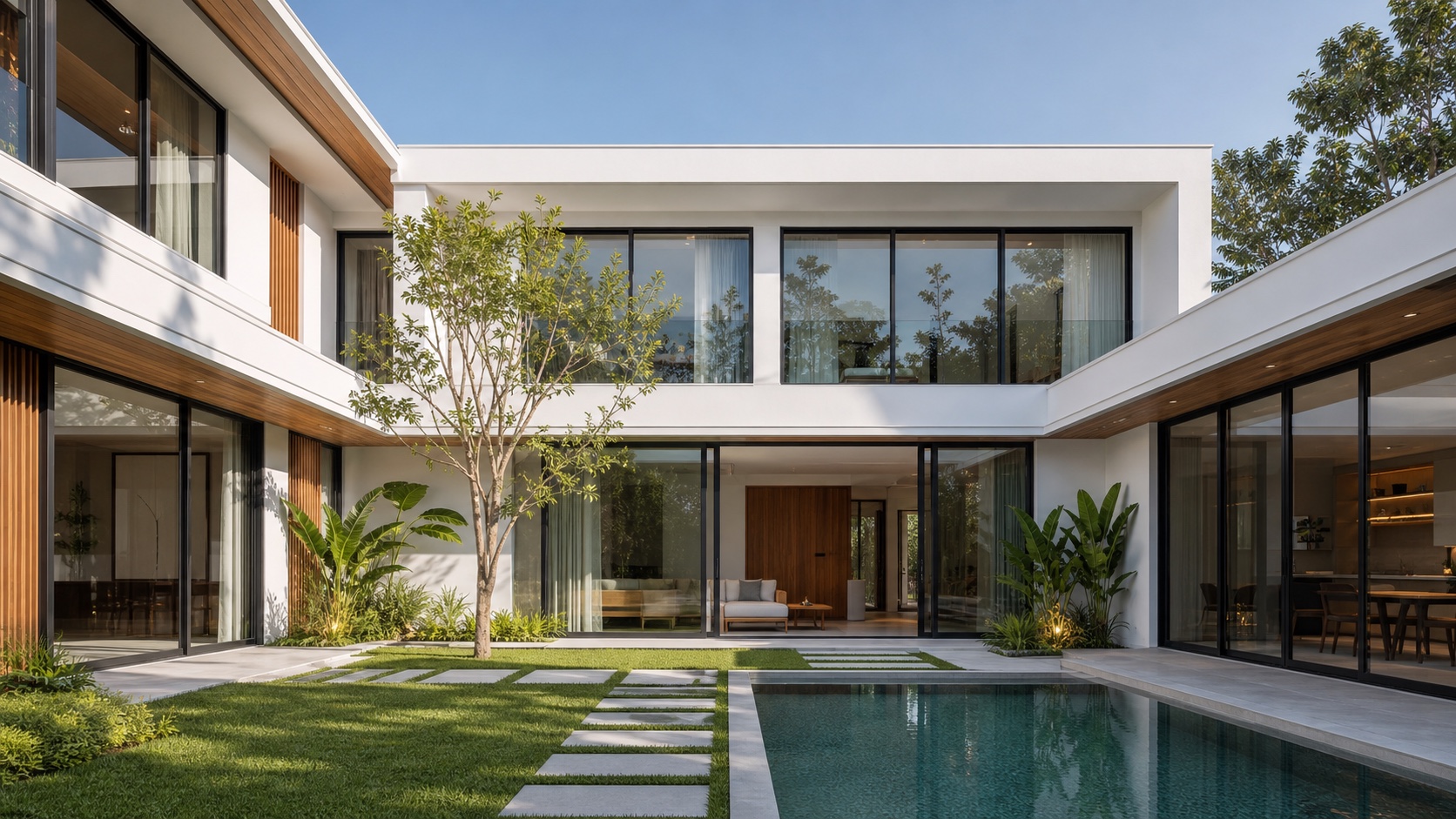 Modern villa exterior